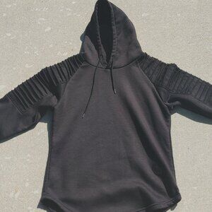 SIIMHWRSS Black Pullover Hoodie Sweatshirt Sweater